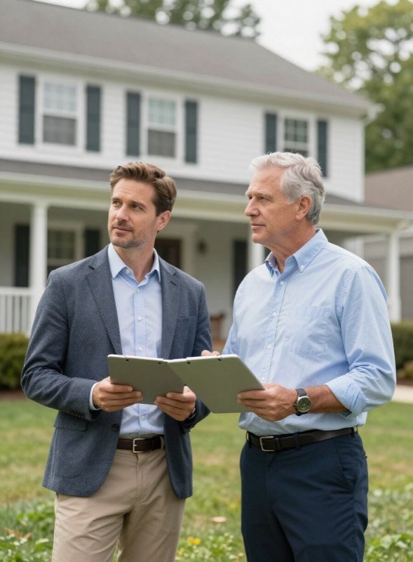 Certified New Jersey appraisers reviewing a home appraisal